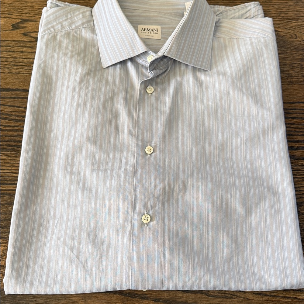 Armani made in Italy man button down shirt man size 16 1/2